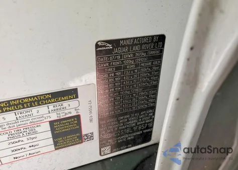 2020 Jaguar I-Pace Se из США, поврежденный, VIN SADHC2S18L1F85718